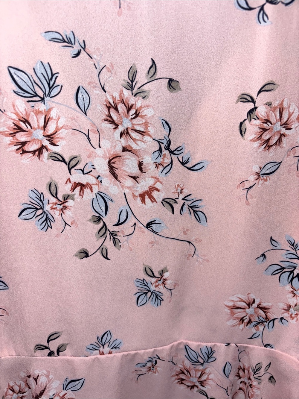 torrid Blush Pink Floral V-Neck Ruffle Sleeve Tunic - Picture 6 of 8